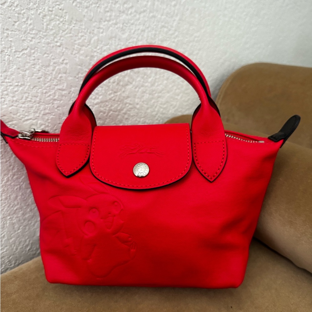 Longchamp Red Pokémon Le Pliage Mini Bag